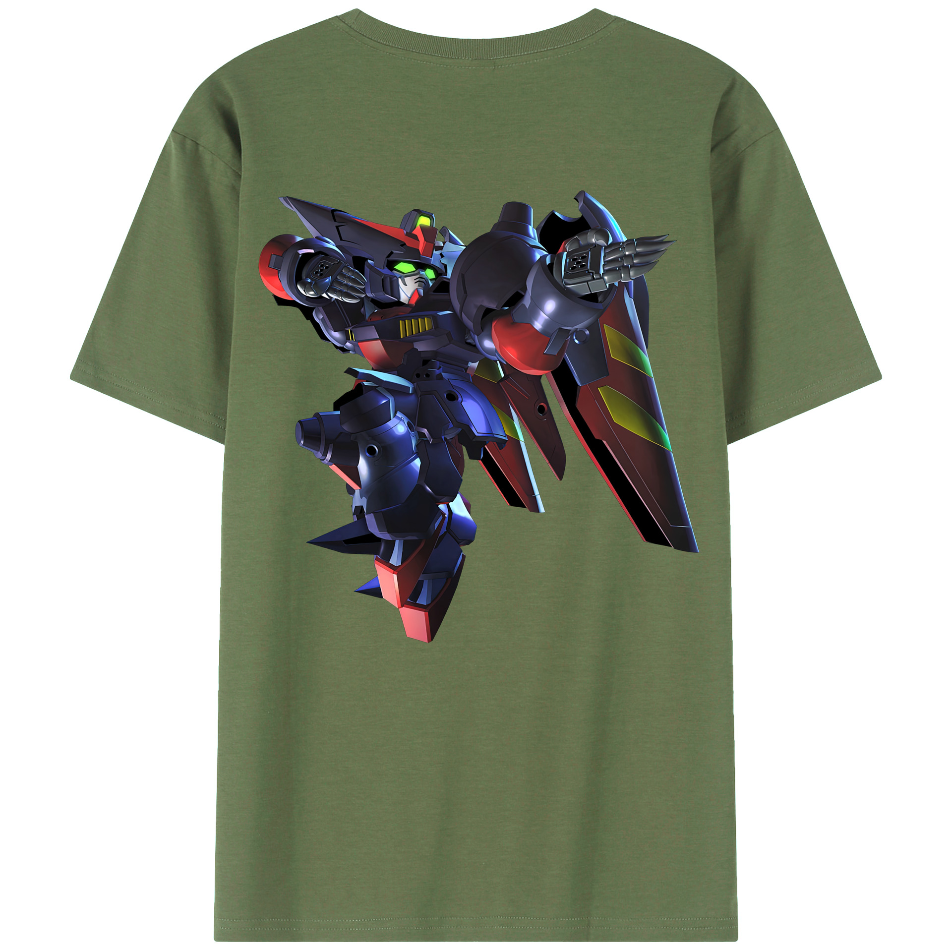 （画像用） 機動戦士ガンダム Mobile Suit Gundam 綿100％ メンズ半袖Tシャツ（バックプリント） 通気性